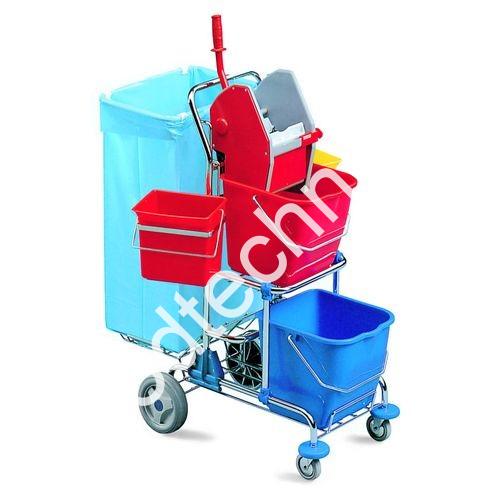 Тележка уборочная хромированная 2х15л TOGO 1 Ergonomi Euromop